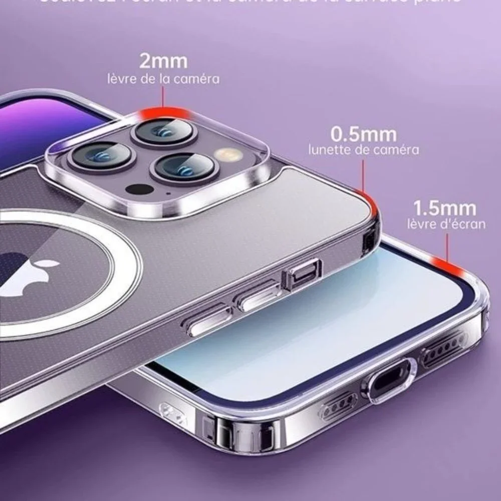 Quikbee Transparent Magnetic Design Case for IPhone 14 Pro